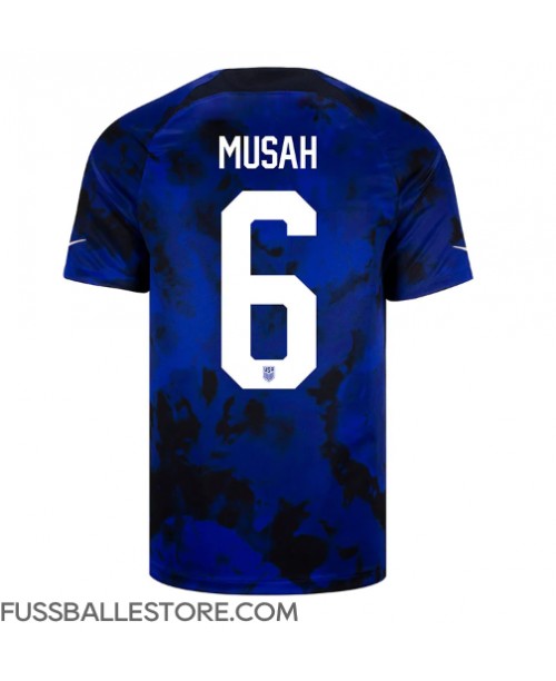 Günstige Vereinigte Staaten Yunus Musah #6 Auswärtstrikot WM 2022 Kurzarm